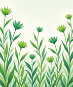 Green Botanical Meadow Floral Rug
