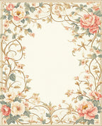 Floral Vine Inspired Pattern Rug
