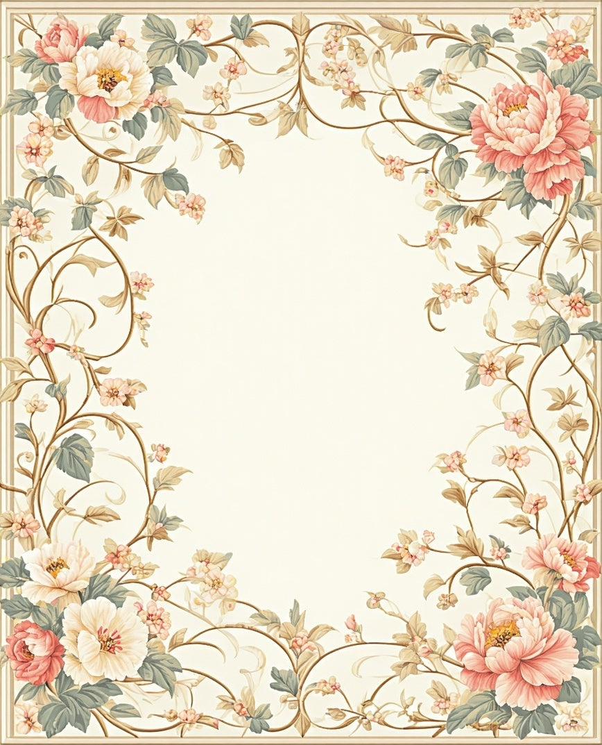 Floral Vine Inspired Pattern Rug