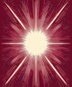 Radiant Sunburst Pattern with Starry Effect Rug
