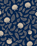 Coastal Shell Leaf Pattern Rug