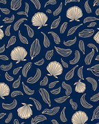 Coastal Shell Leaf Pattern Rug