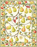 Vintage Fruit Tree Pattern Rug