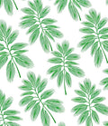 Green Fern Leaf Pattern Rug