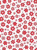 Red Snowflake Winter Snowfall Rug