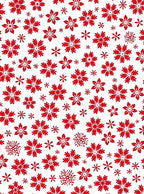 Red Snowflake Winter Snowfall Rug