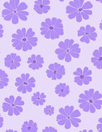 Purple Floral Pattern Rug