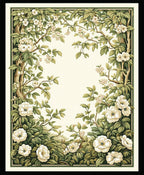 Enchanting White Floral Lush Garden Rug