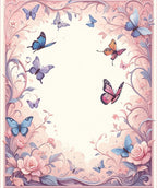 Whimsical Butterflies And Floral Design Rug
