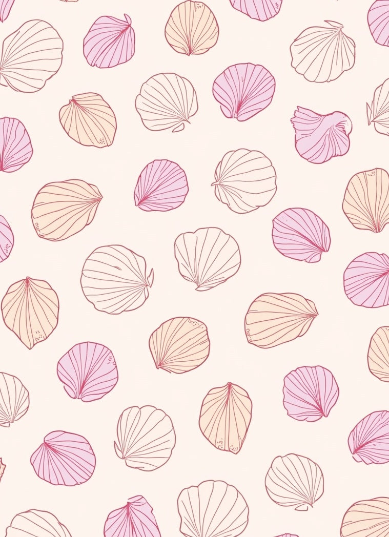 Scallop Shell Pattern In Pastel Tones Rug