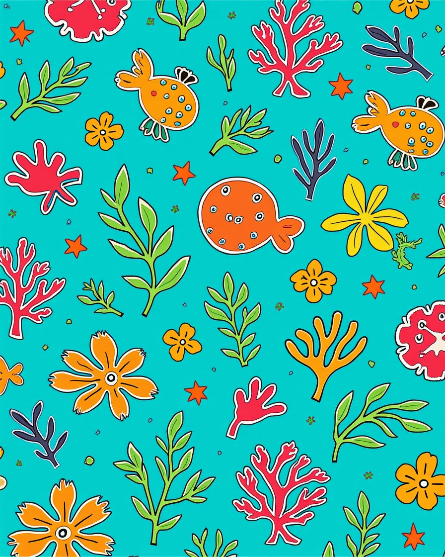 Whimsical Under The Sea Pattern Rug
