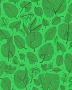 Tropical Leaf Line Art Design Rug