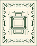 Ornate Geometric Contemporary Pattern Rug