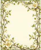 Elegant Floral Vine Cream Rug