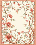 Elegant Floral Vine Pattern Rug