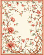 Elegant Floral Vine Pattern Rug