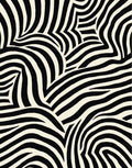 Abstract Black White Zebra Stripe Rug