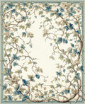 Elegant Floral Vine Patterned Rug