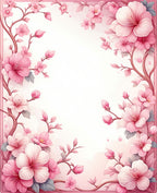 Pink Floral Blossom Arrangement Rug