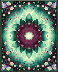 Mandala Floral Butterfly Jewel Tones Rug