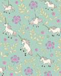 Whimsical Unicorn Floral Botanical Design Rug
