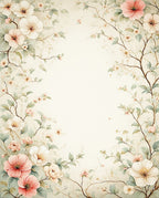 Soft Floral Branches And Bloom Rug