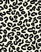 Bold Abstract Black On Cream Pattern Rug