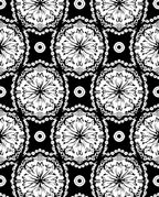 Classic Black White Mandala Pattern Rug