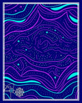 Cosmic Galaxy Swirls and Stars Rug