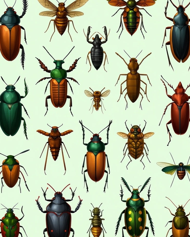 Nature Insects Pattern Design Rug