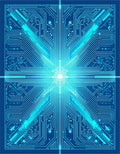 Abstract Circuit Board Style Rug