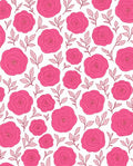 Bold Pink Rose Floral Pattern Rug