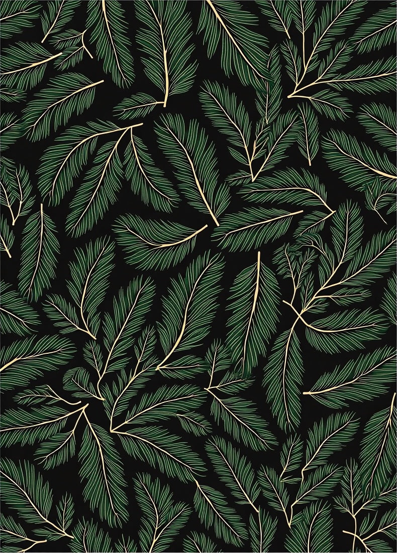 Dark Green Pine Needle Woodland Rug