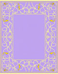 Whimsical Gold Vine Pattern Rug