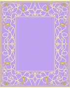 Whimsical Gold Vine Pattern Rug