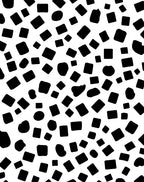 Abstract Irregular Black Shapes Rug
