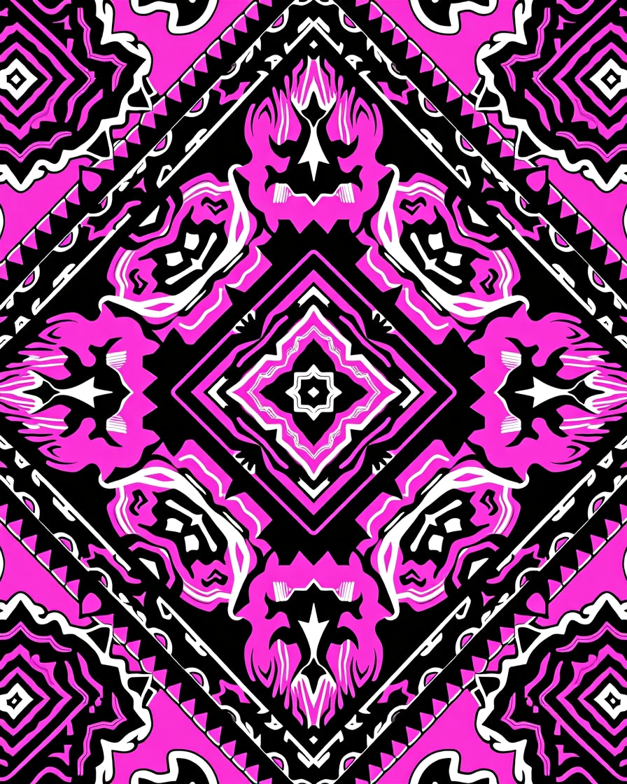 Bold Tribal Diamond Pattern Rug