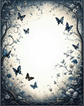 Enchanted Garden Butterfly Floral Design Rug
