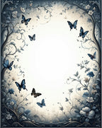 Enchanted Garden Butterfly Floral Design Rug