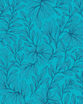 Teal Botanical Sketch Pattern Rug