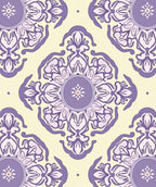 Lavender Floral Mandala Pattern Rug