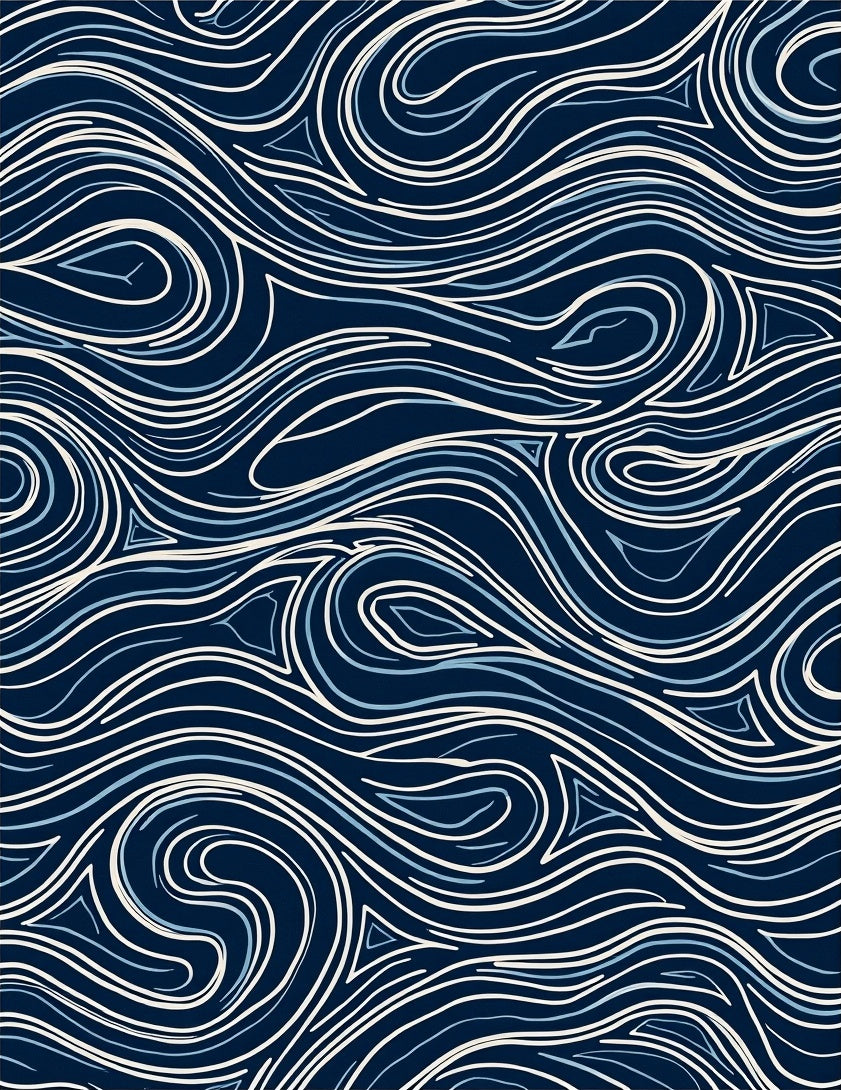 Fluid Wave Pattern Design Rug