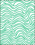 Green Wavy Lines Abstract Rug