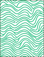 Green Wavy Lines Abstract Rug