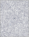 Swirling Floral Abstract Design Rug