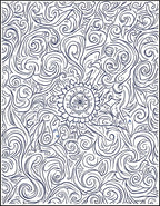 Swirling Floral Abstract Design Rug
