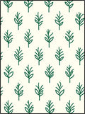 Simple Green Leaf Pattern Rug
