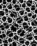 Monochrome Floral Silhouette Pattern Rug