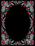 Red Berry White Pine Garlands Rug