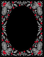 Red Berry White Pine Garlands Rug